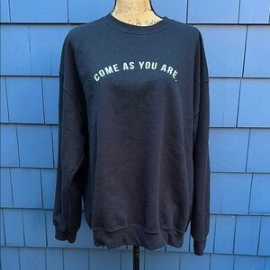 Come as you are black sweatshirt, XL cotton blend Nirvana